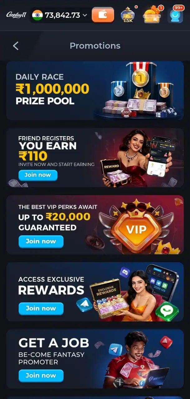 GoPlay11 app screenshot 2